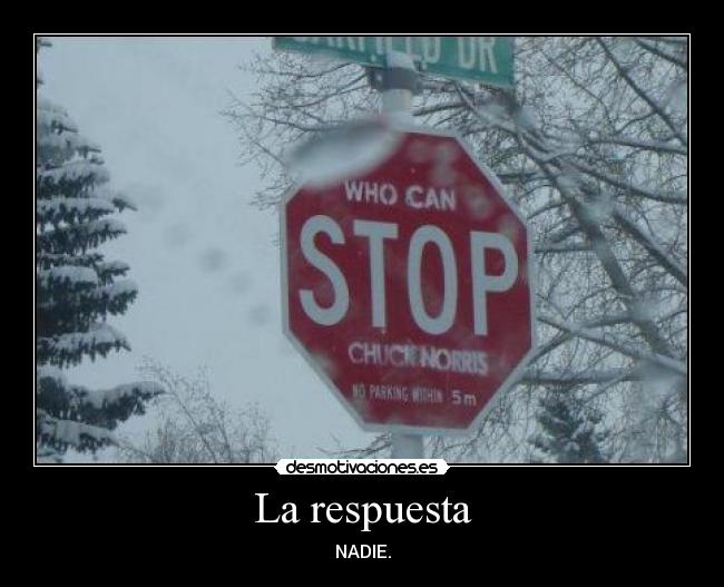 La respuesta - NADIE.