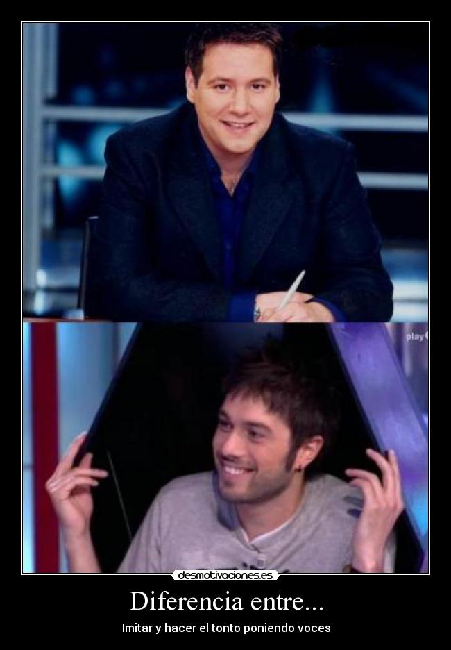 Diferencia entre... - Imitar y hacer el tonto poniendo voces