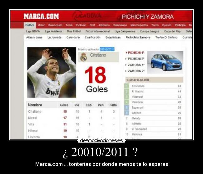 ¿ 20010/2011 ? - Marca.com ... tonterias por donde menos te lo esperas