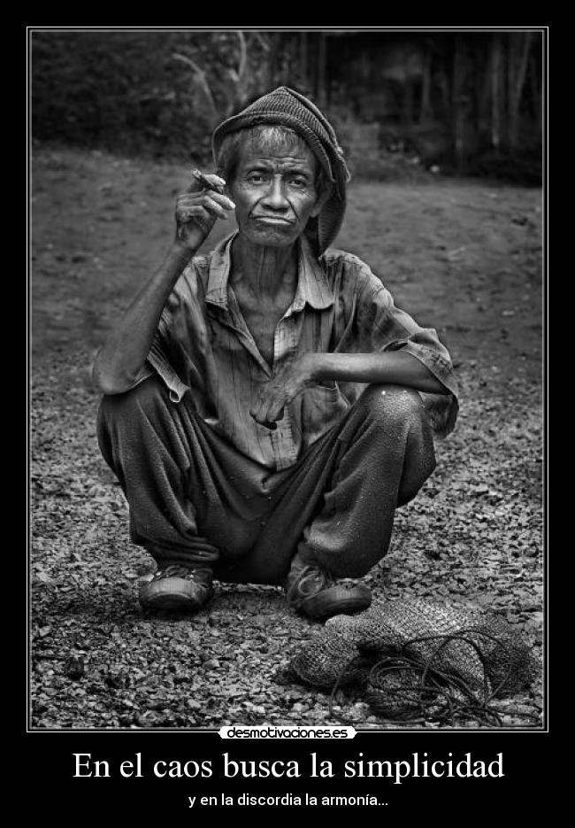 En el caos busca la simplicidad -