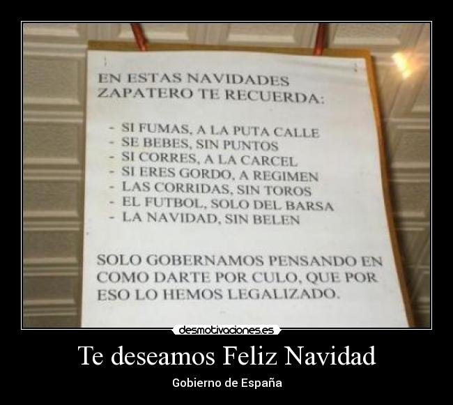 carteles navidad conas politicos gobierno espana fj desmotivaciones