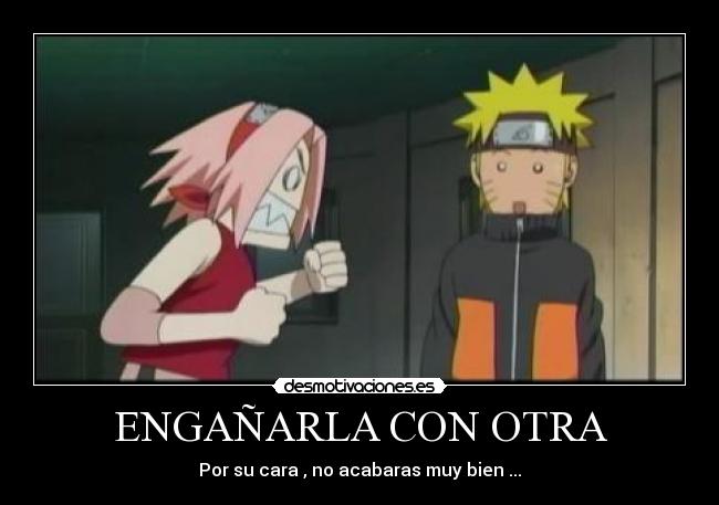 carteles enganar naruto desmotivaciones