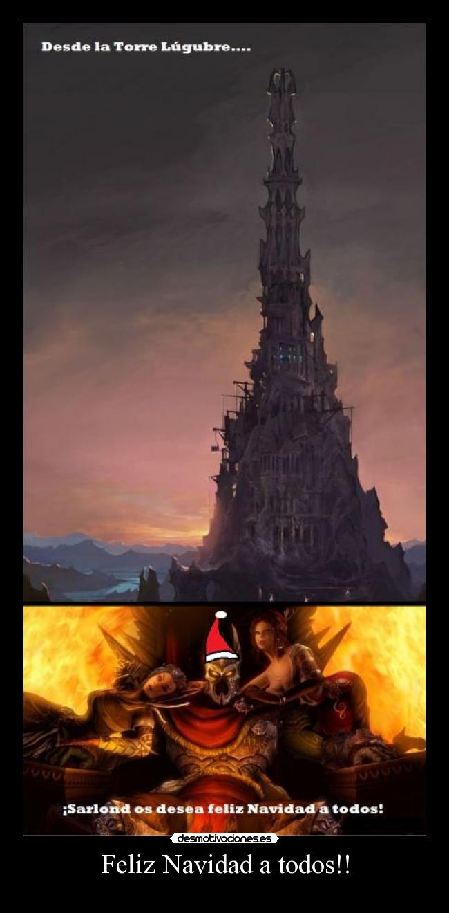 carteles navidad feliz navidad sarlond overlord desmotivaciones