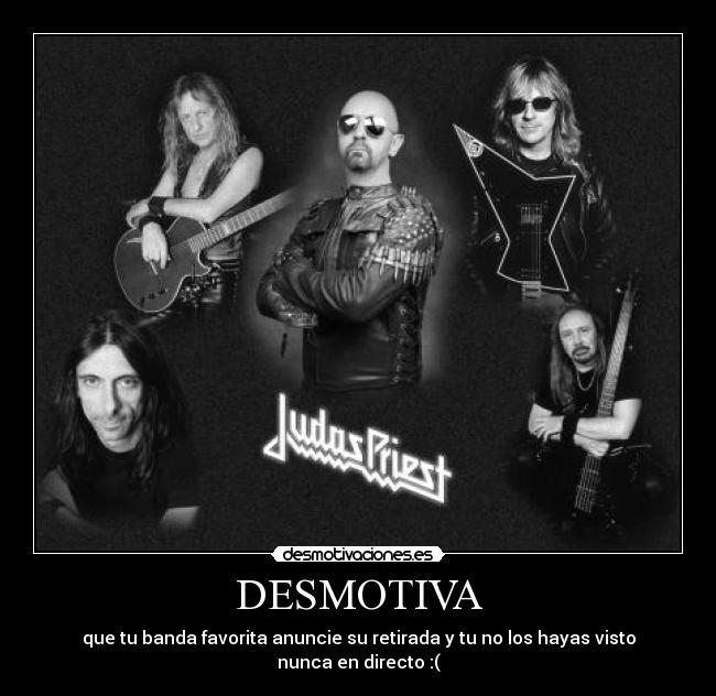 carteles judas priest metal gods desmotivaciones