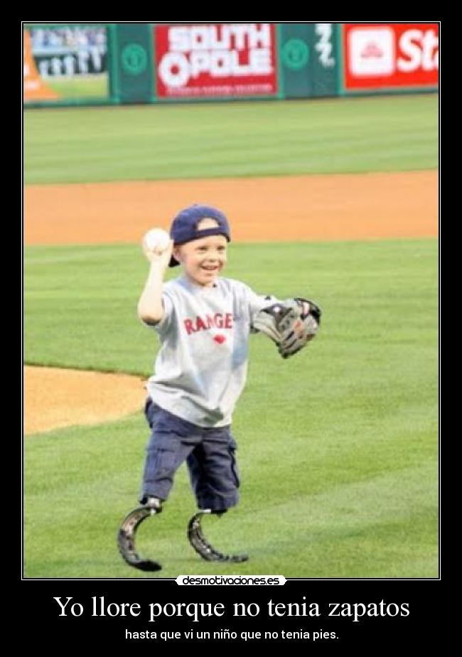 Yo llore porque no tenia zapatos -