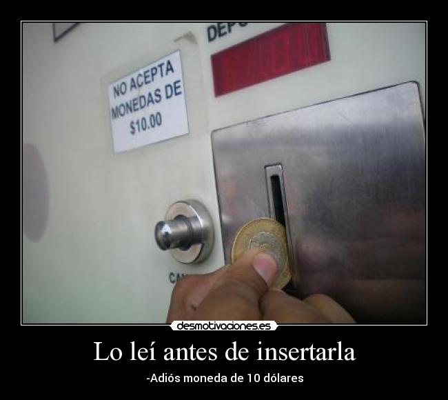 Lo leí antes de insertarla -