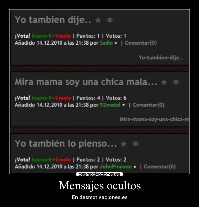 Mensajes ocultos - 