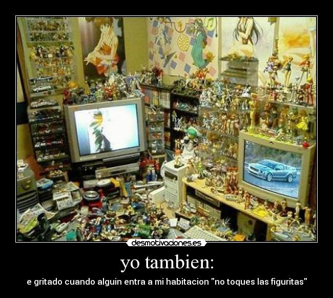 yo tambien: - e gritado cuando alguin entra a mi habitacion no toques las figuritas