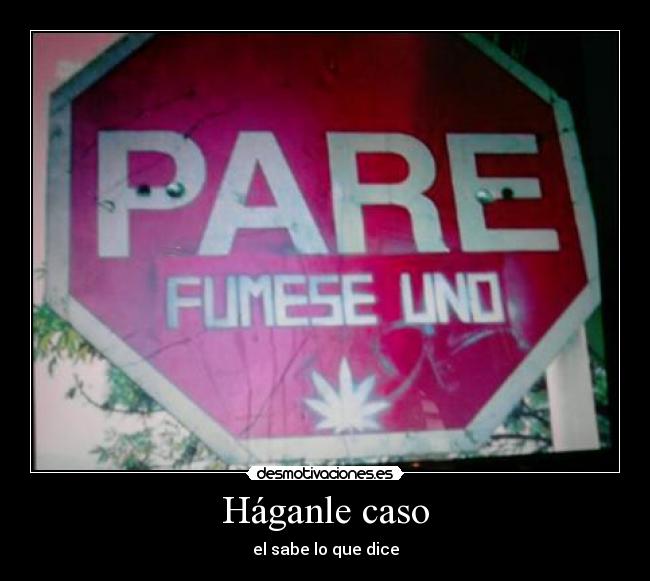 Háganle caso - el sabe lo que dice