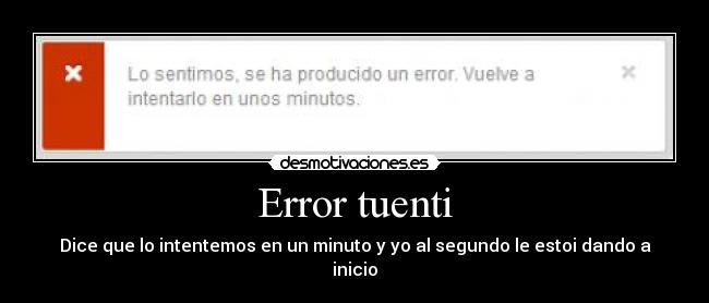 Error tuenti -