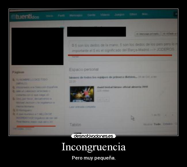 Incongruencia - Pero muy pequeña.