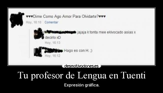 Tu profesor de Lengua en Tuenti - 