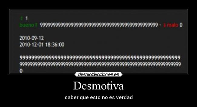 Desmotiva - saber que esto no es verdad