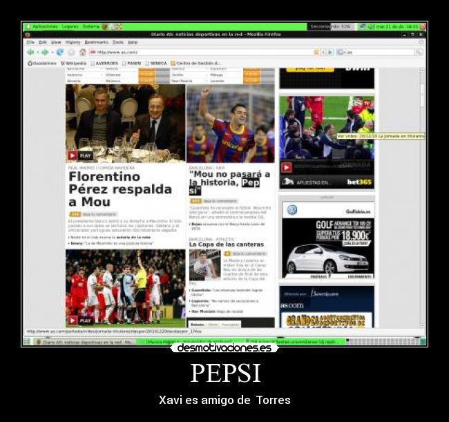 PEPSI - Xavi es amigo de Torres