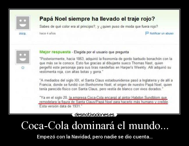 Coca-Cola dominará el mundo... - Empezó con la Navidad, pero nadie se dio cuenta...