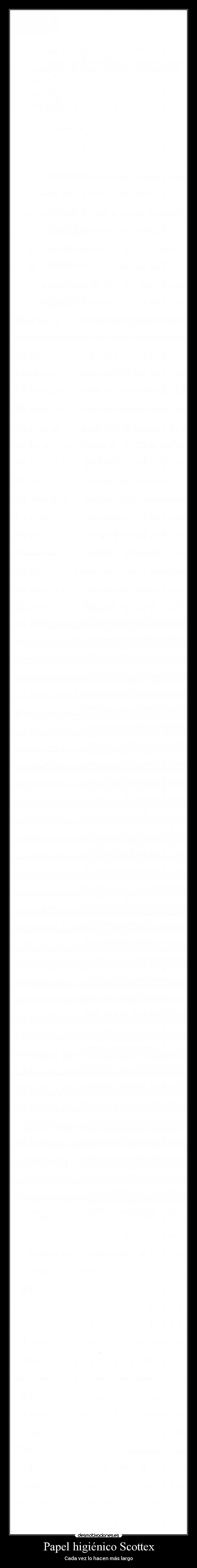 Papel higiénico Scottex - Cada vez lo hacen más largo