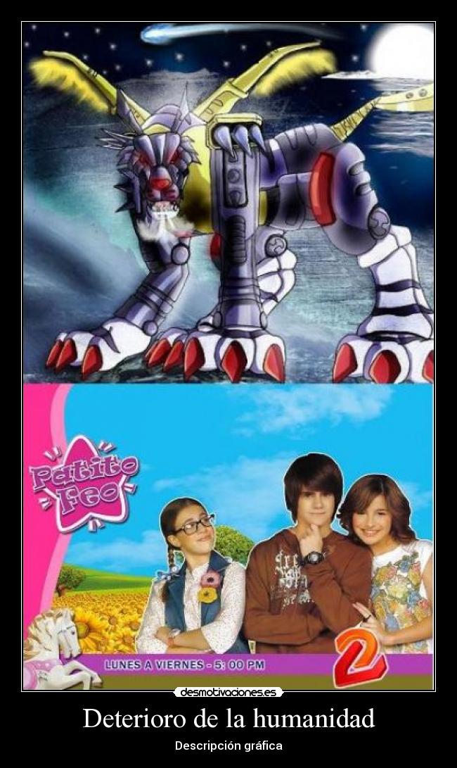 Deterioro de la humanidad - Descripción gráfica