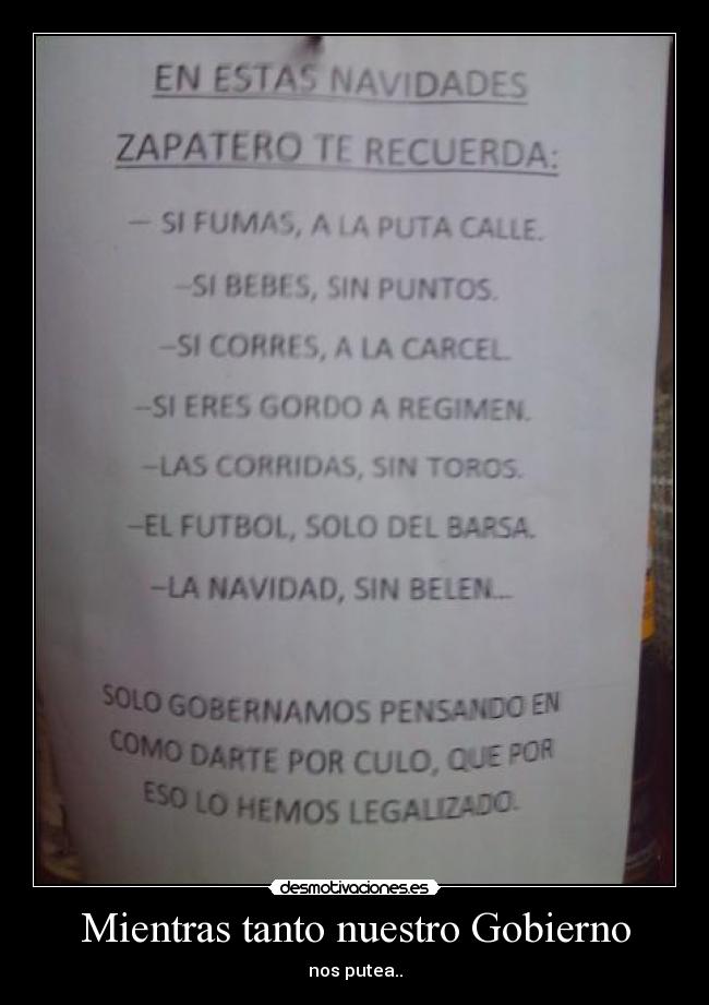 Mientras tanto nuestro Gobierno - 