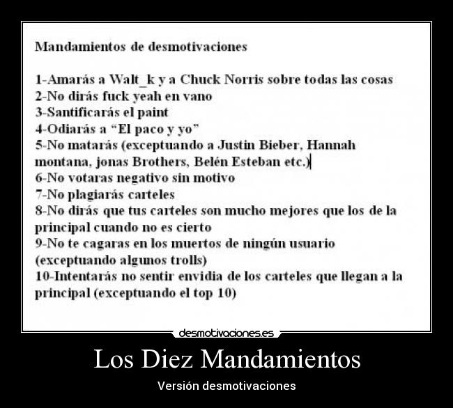 Los Diez Mandamientos - 