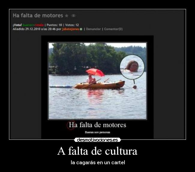 A falta de cultura - 