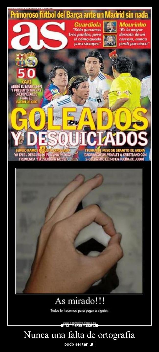 Nunca una falta de ortografía -