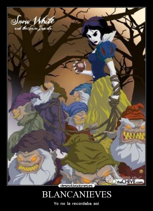carteles blancanieves desmotivaciones