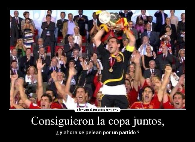 Consiguieron la copa juntos, - 