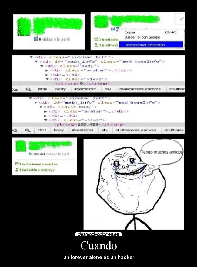 carteles forever alone hacker desmotivaciones