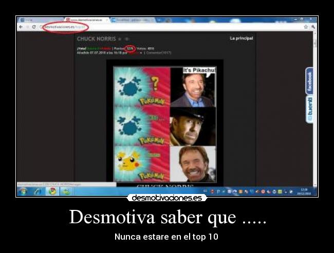 Desmotiva saber que ..... - Nunca estare en el top 10