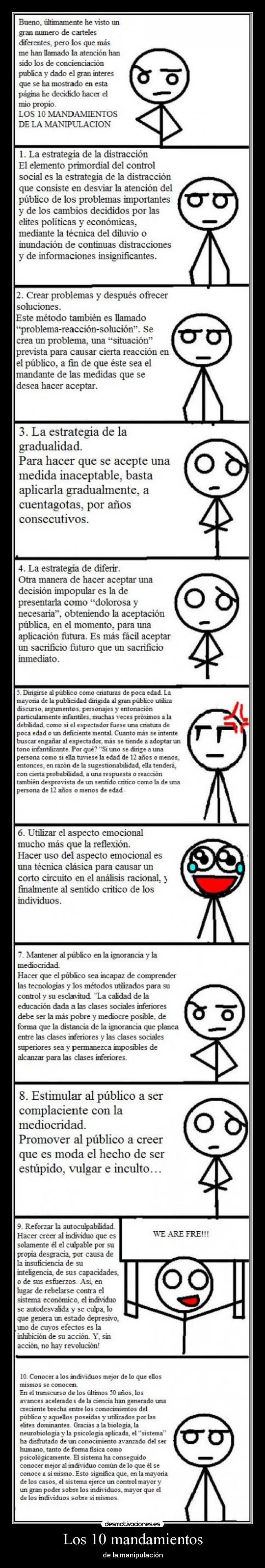 Los 10 mandamientos - de la manipulación