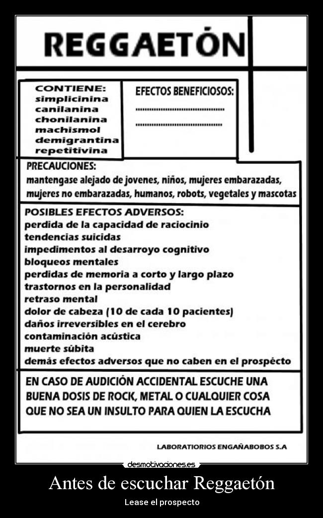 Antes de escuchar Reggaetón -