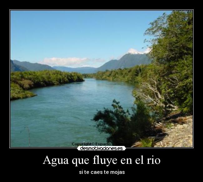 Agua que fluye en el rio - 