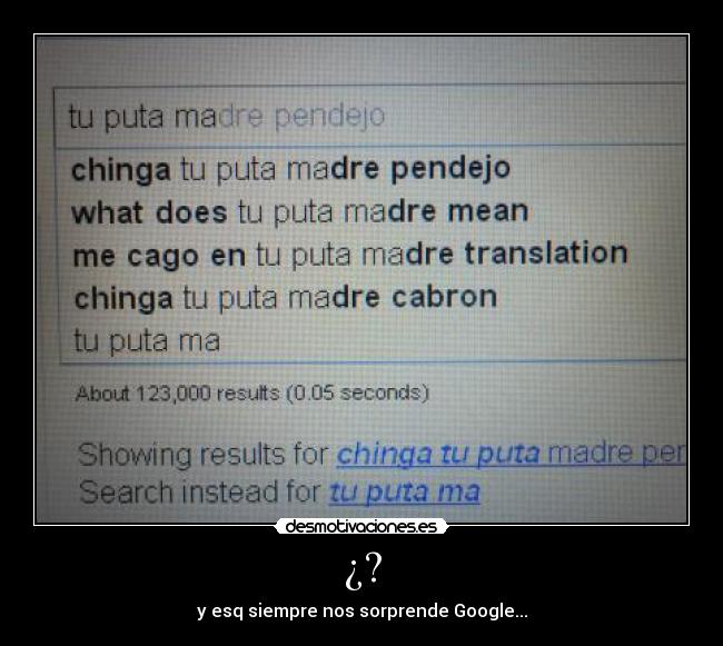 ¿? - y esq siempre nos sorprende Google...