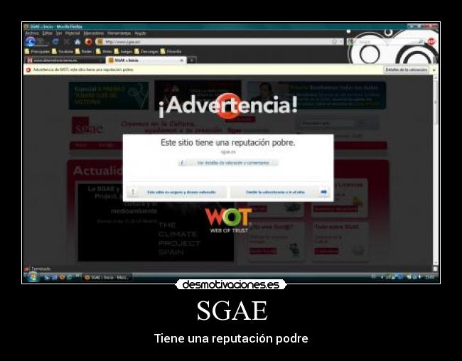 carteles sgae reputacion pobre desmotivaciones