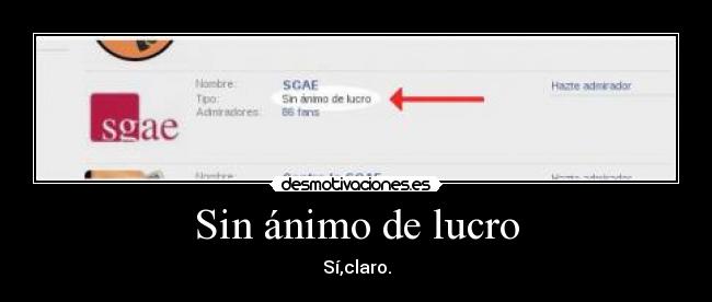 Sin ánimo de lucro - 