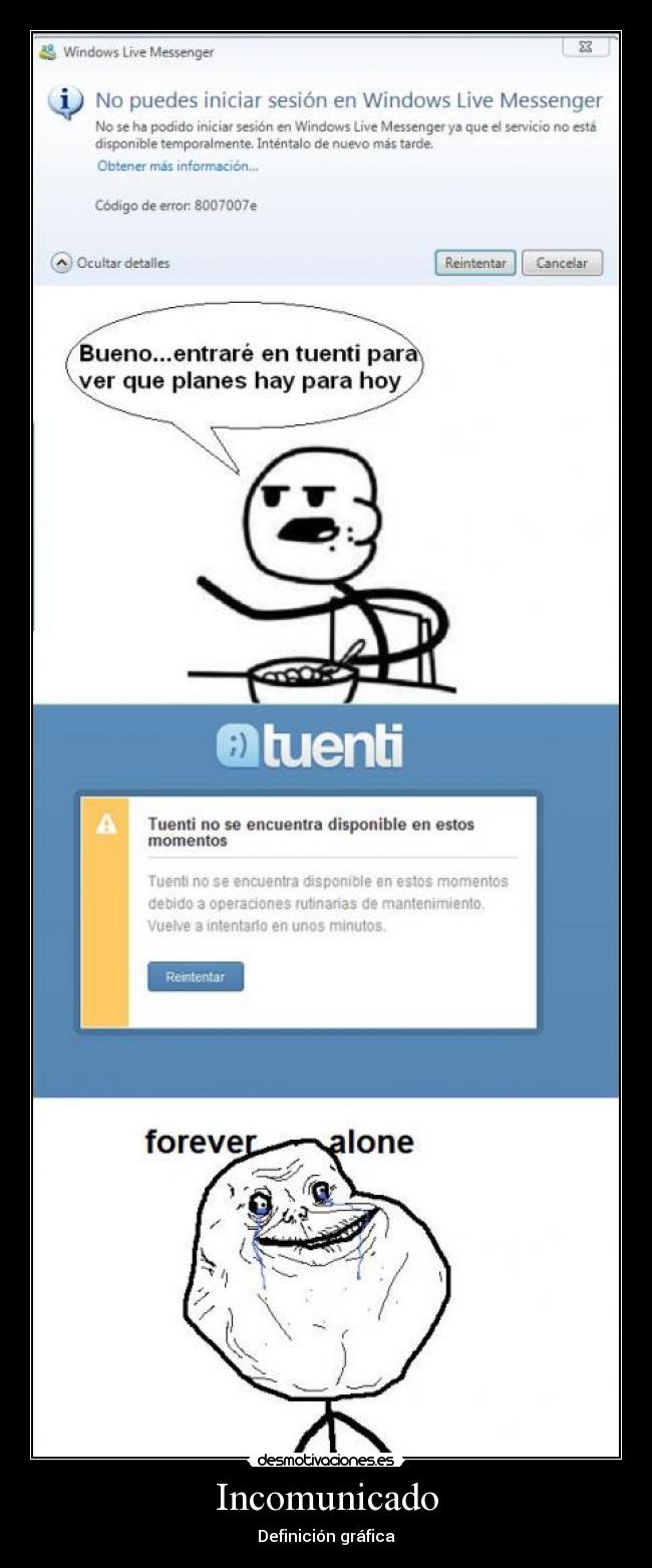 Incomunicado - Definición gráfica