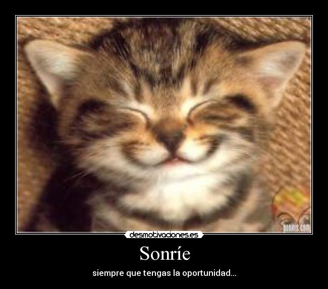 Sonríe - siempre que tengas la oportunidad...