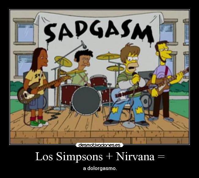 carteles simpsons los simpsonsnirvana desmotivaciones