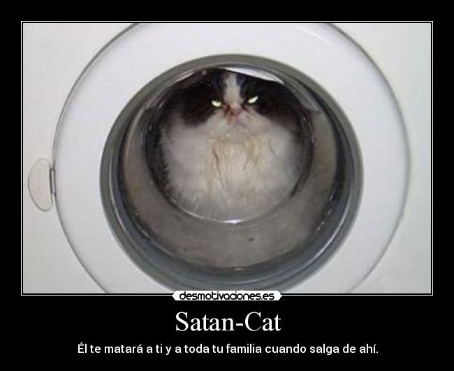 carteles satan-cat echaria correr desmotivaciones