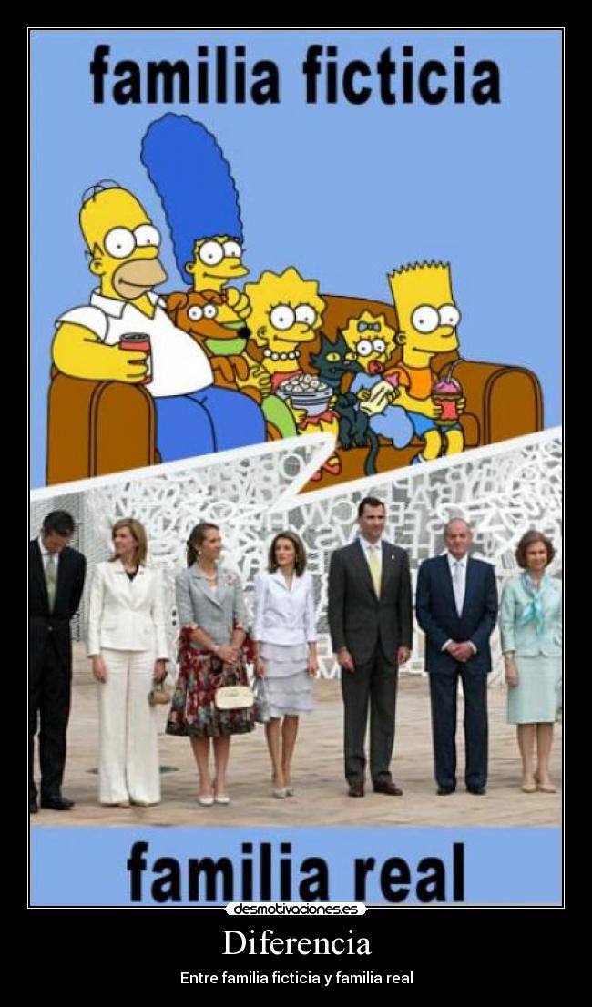 Diferencia - Entre familia ficticia y familia real