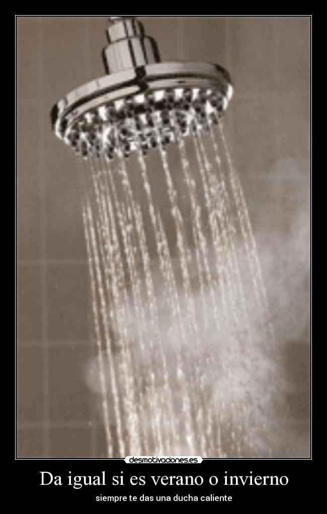 carteles verano igual verano invierno siempre das una ducha caliente desmotivaciones