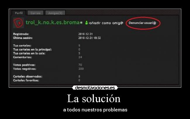 La solución - a todos nuestros problemas
