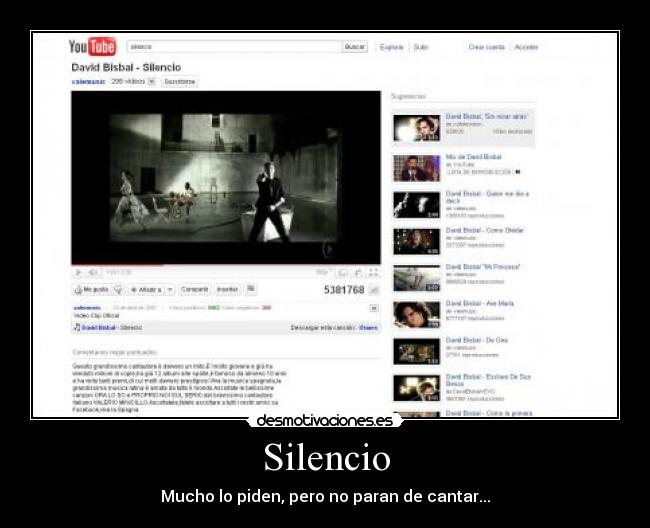 Silencio - Mucho lo piden, pero no paran de cantar...
