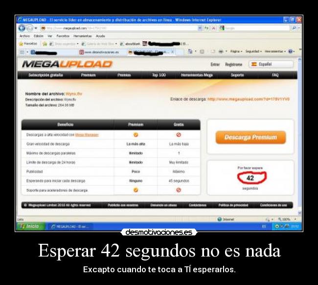 Esperar 42 segundos no es nada -