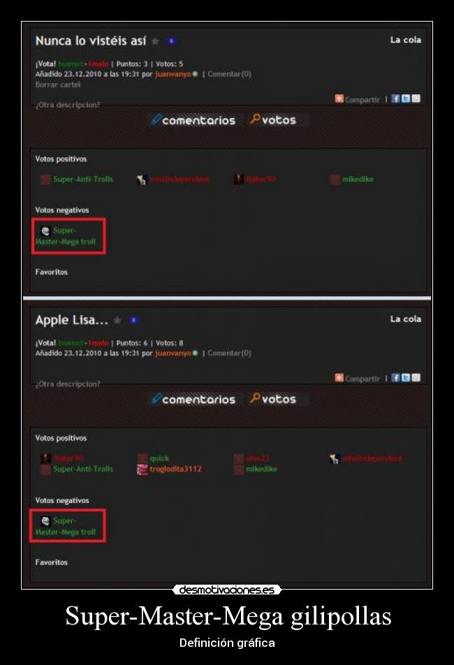 Super-Master-Mega gilipollas - Definición gráfica