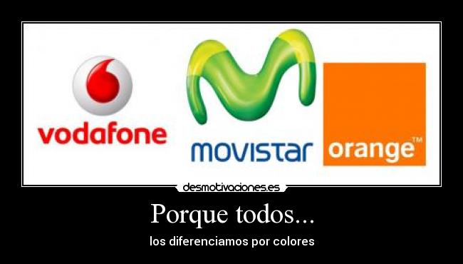 Porque todos... - los diferenciamos por colores