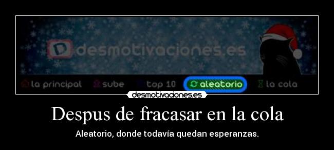 Despus de fracasar en la cola -