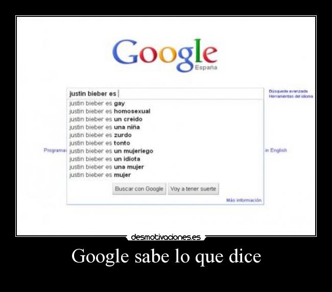 Google sabe lo que dice -