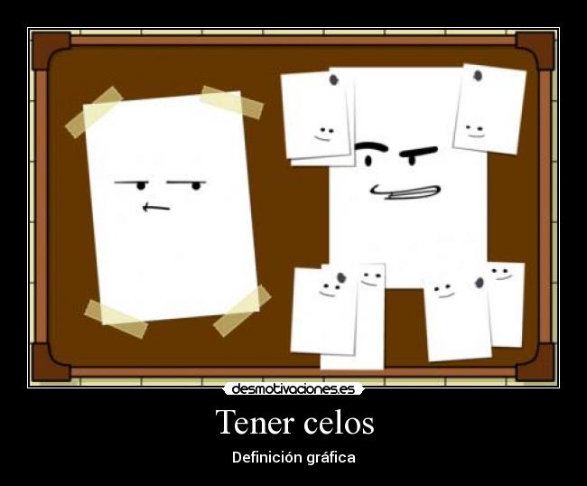 Tener celos - Definición gráfica