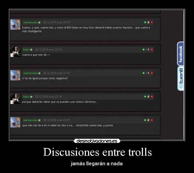 Discusiones entre trolls -